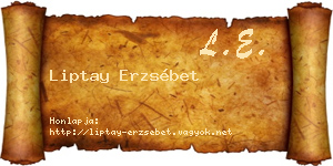 Liptay Erzsébet névjegykártya